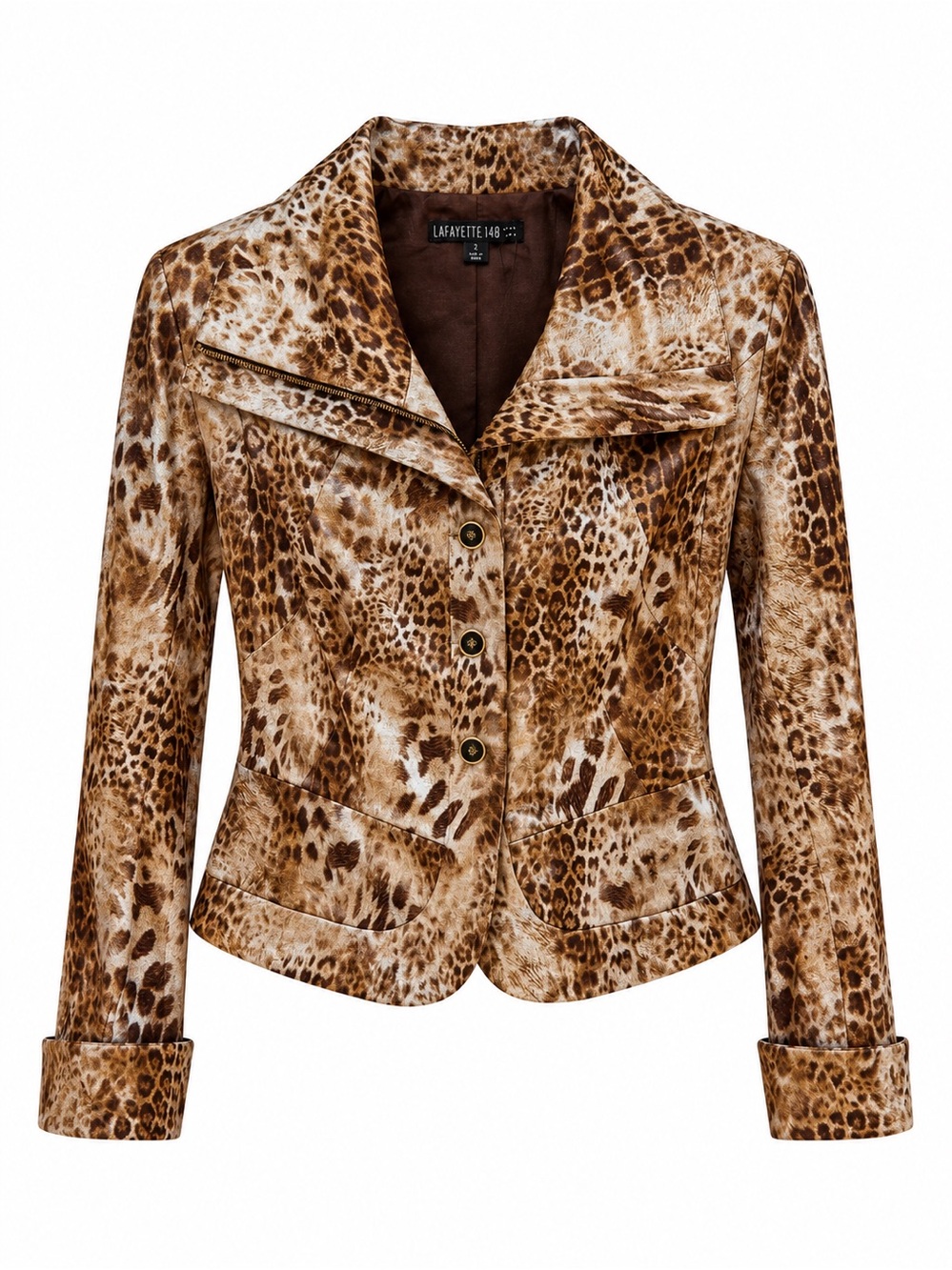Lafayette 148 New York Leopard Print Jacket 2